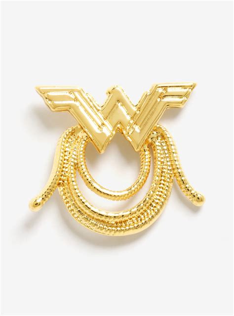 Dc Comics Wonder Woman Lasso Gold Enamel Pin Boxlunch Wonder Woman