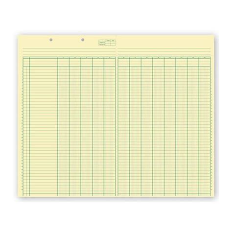 Columnar Work Sheets 12 Pads Per Pack 17 X 14 50 Sheets Per Pad Manual Accounting