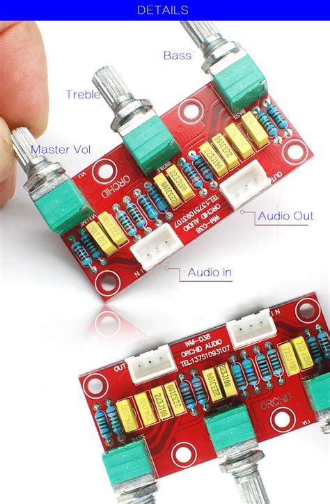 New Hifi Amplifier Passive Tone Board Bass Treble Volume Control Preamp