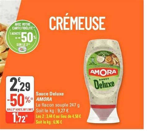 Promo Sauce Deluxe Amora Chez G20 Icatalogue Fr