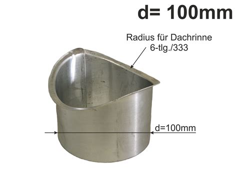 Zink Anl Tstutzen Halbrund Tlg D Mm Dach Teufel