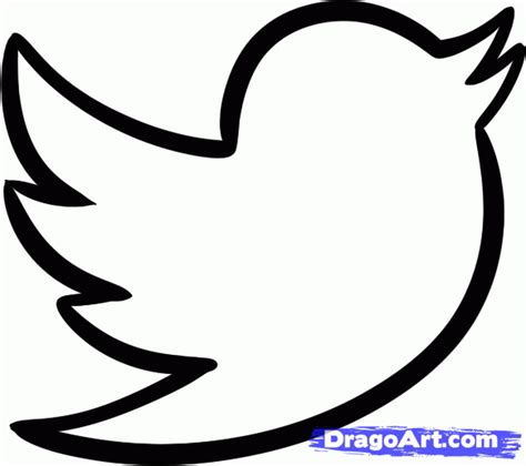 How To Draw Twitter Logo Step By Step Tutorial