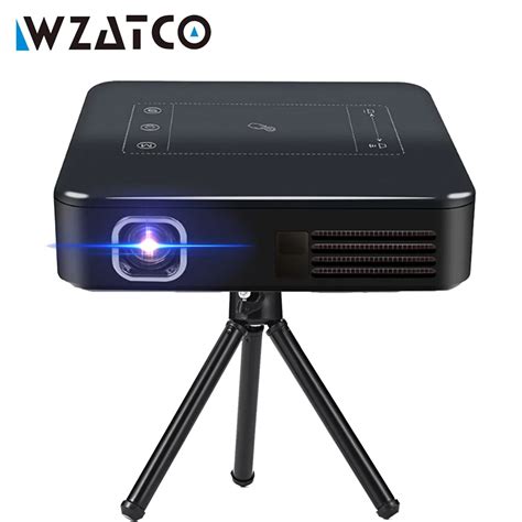 WZATCO DLP Mini Projetor LED Bateria V Deo Port Til Ao Ar Livre DLP