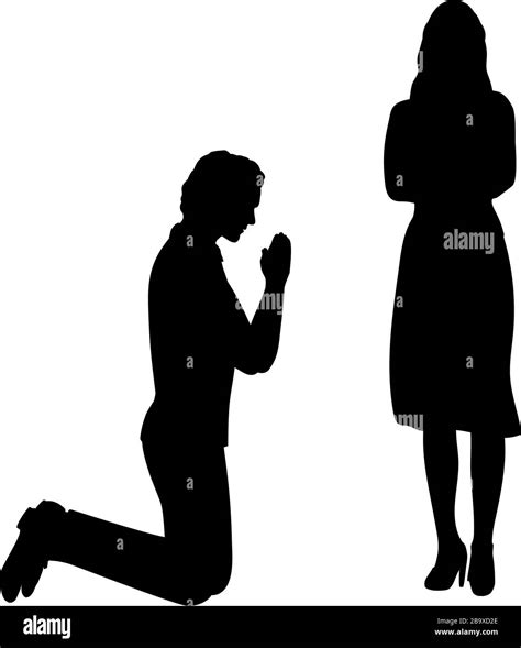 Man On Knees Beg Stock Vector Images Alamy