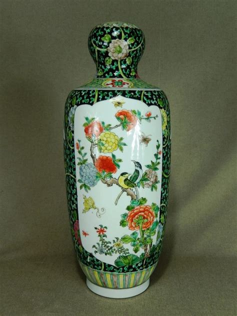 Large Famille Verte Famille Noir Vase Marked Kangxi Catawiki