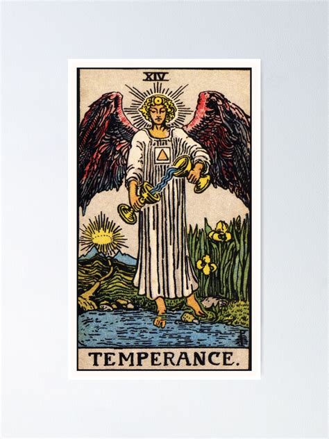 XIV Temperance Tarot Card Poster For Sale By Wildtribe Redbubble