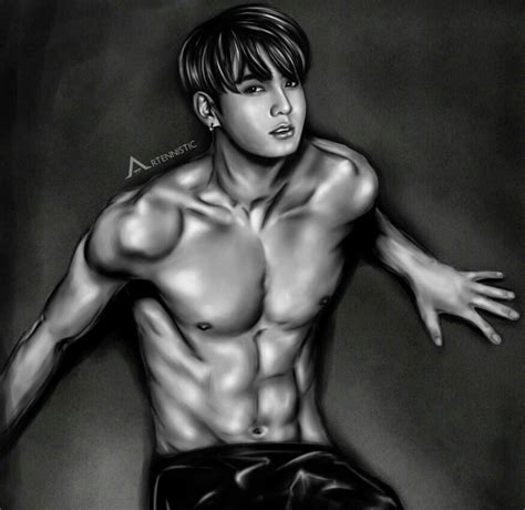 Jungkook Abs Kim Taehyung Vkook Fanart Bts Girl Bts Drawings Yan