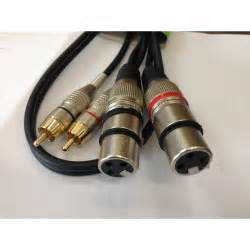 Conexion Dos Canon Xlr Hembra A Dos Rca Machos Metalicos