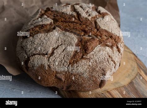 Homemade Freshly Baked Country Bread Made From Wheat And Whole Grain