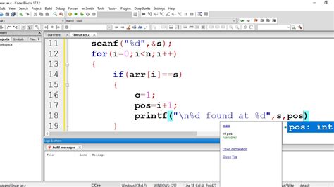 Program To Search An Element Using Linear Search Using C Programming