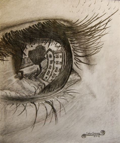 Reflection In Eyes Drawing