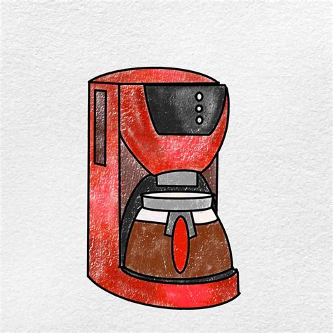 How To Draw A Coffee Machine Helloartsy