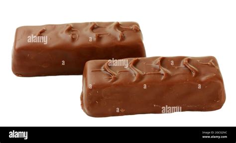 Two Delicious Chocolate Bars Isolated On White Stock Photo Alamy