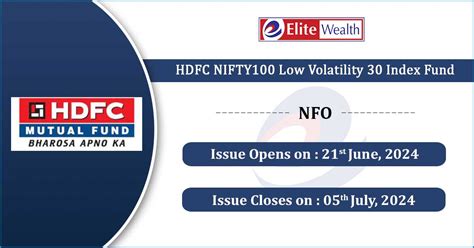 Hdfc Nifty Low Volatility Index Fund Nfo