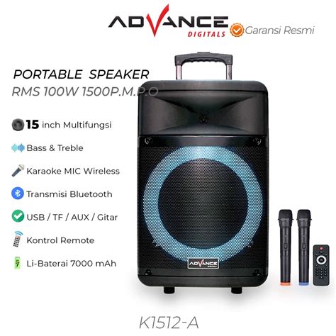 Jual Advance Professional Speaker Inch Portable Bluetooth Outdoor