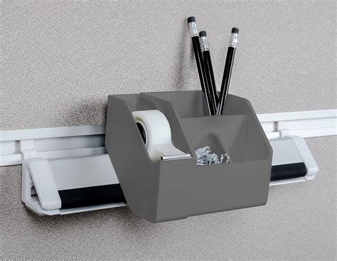 Bostitch Konnect Wide Pencil Holder Desk Organizer Gray 3 Piece Kit