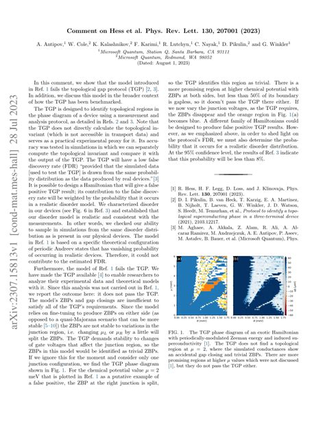 Pdf Comment On Hess Et Al Phys Rev Lett Bf