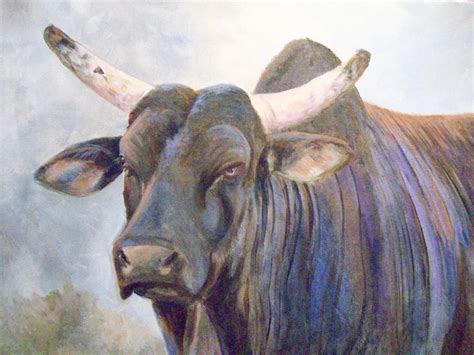 Bucking Bull Painting at PaintingValley.com | Explore collection of ...