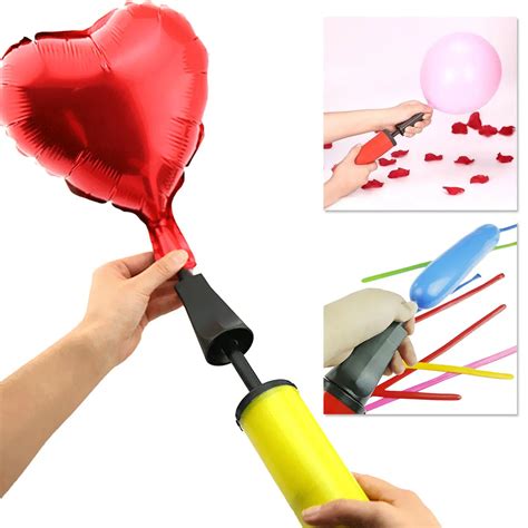 Air Pump Plastic Manual Inflating Pump Balloons Inflator party supplies Swimming Ring Blast Air ...