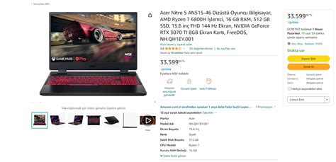 Acer Nitro Ti Al N R M Technopat Sosyal