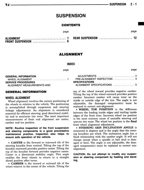 2002 Jeep Wrangler Tj Service Repair Manual Download 4