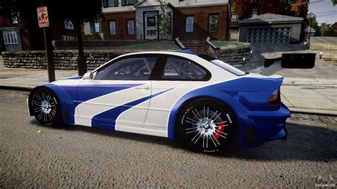 BMW M3 E46 GTR Most Wanted plate NFS ND 4 SPD for GTA 4