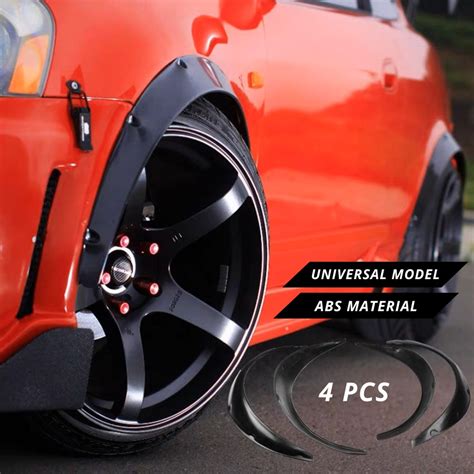 4PCS Universal Tyre Fender Flares Car Wide Body Wheel Tire Arch Arches