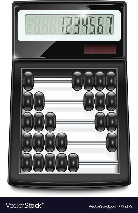 Electronic Calculator Abacus Royalty Free Vector Image