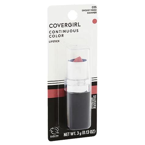 Covergirl Continuous Color 035 Smokey Rose Shimmer Lipstick 013 Oz