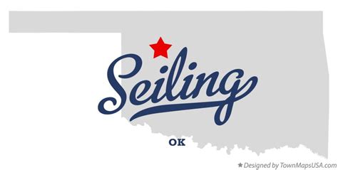 Map of Seiling, OK, Oklahoma