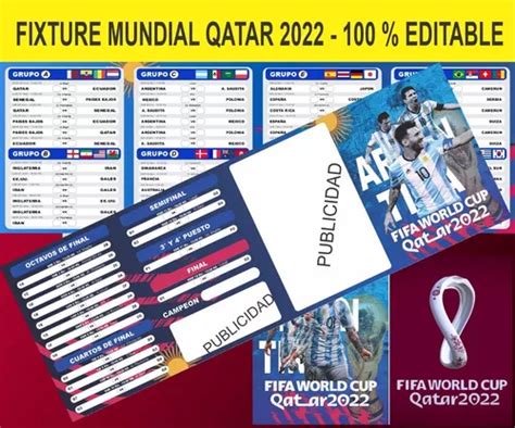 Fixture A Mundial Qatar 2022 100 Editable Vector Y Texto 1000 En