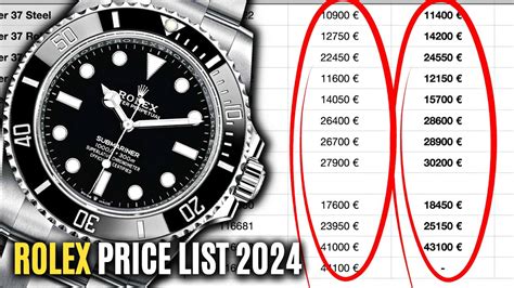 Top 10 Rolex Watches Price List 2024 Youtube