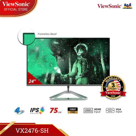 Jual Viewsonic Ips Monitor Vx Sh Frameless Bezel Hz Vga