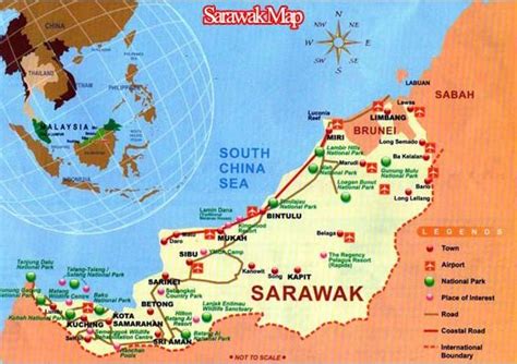 Map Of Sarawak Ministry Of Tourism Creative Industry And Performing