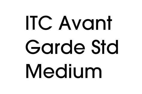 ITC Avant Garde Std Medium Font - Free Font Download