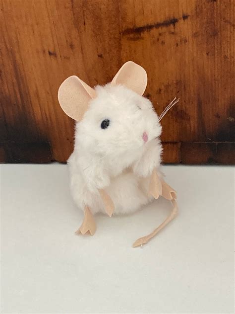 Soft Toy Finger Puppet White Mouse Gnomes And Acorns