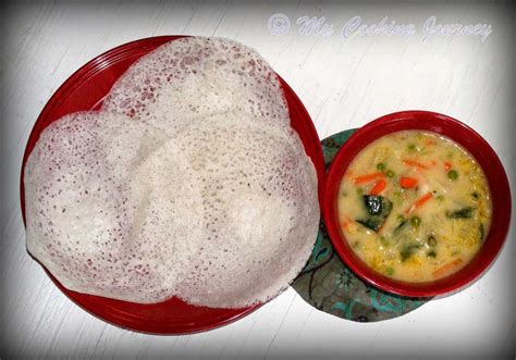 Appam and Vegetable Stew (Ishtew) - My Cooking Journey