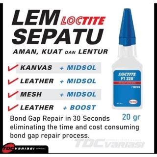 Jual COD LEM LOCTITE FT220 Lem Sepatu Super Kuat Instan 20gr