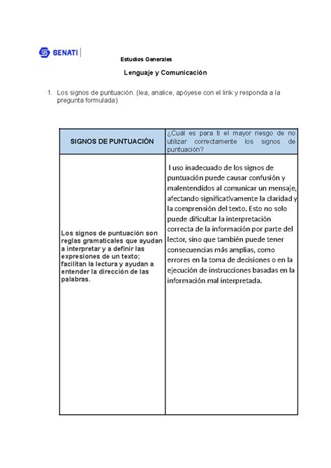 SPSU 867 Tarea U003 Lenguaje Estudios Generales Lenguaje Y