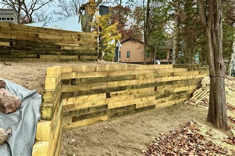 Landscape Timber Retaining Wall Rogue Engineer