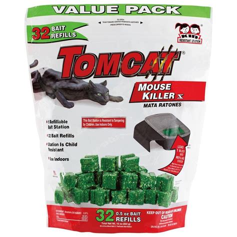 TOMCAT Mouse Killer Refillable Bait Station 32 Count 23432 The Home