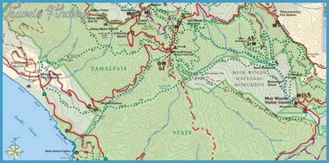 Mt Tamalpais Hiking Trails Map - TravelsFinders.Com