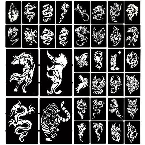 Buy Animal Temporary Tattoo Stencils Semi Permanent Tattoo Tattoo