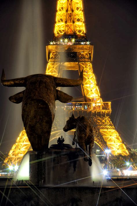 Banco De Imagens Luz Noite Torre Eiffel Paris Monumento Fran A