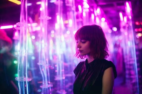 Premium Photo Neon Infused Fantasy Dreamy Girl Sweet Girl