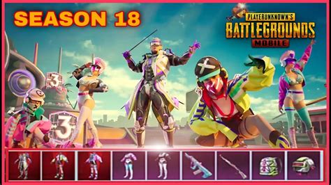 SEASON 18 ROYAL PASS 1 TO 100 RP REWARDS PUBG MOBILE SEASON 18 ROYAL