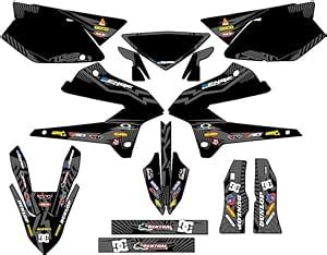 Amazon Kit completo de gráficos KLX 300 Mayhem Black Senge