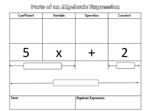 Identifying Parts Of An Algebraic Expression