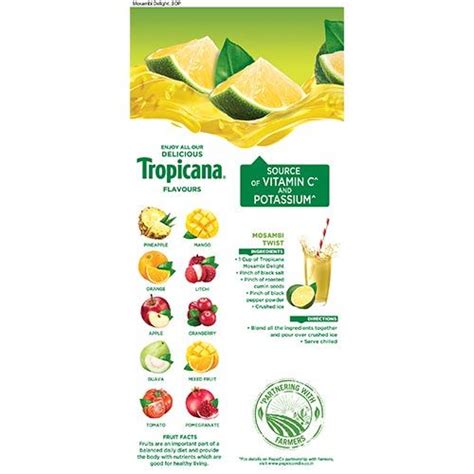 Buy Tropicana Fruit Juice Delight Mosambi L Online At Best Price