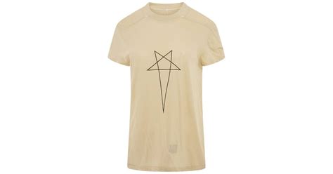 Rick Owens DRKSHDW Pentagram Small Level T in Natural | Lyst